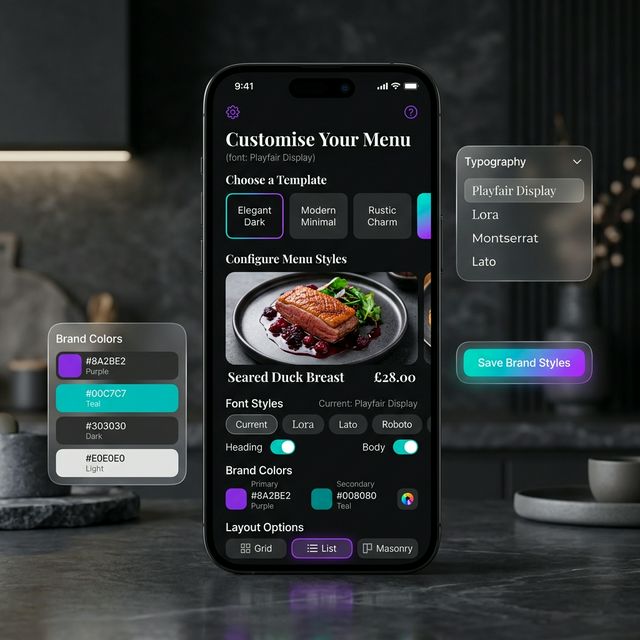 Menu Customization Mockup